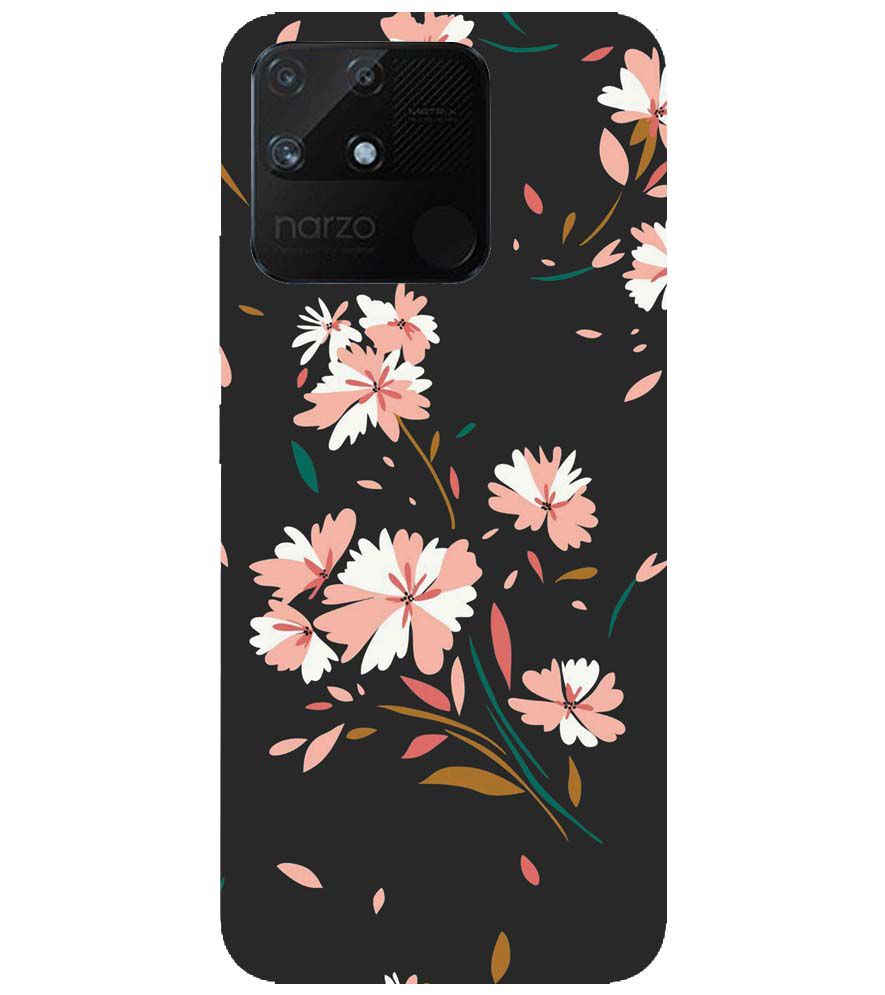 PS1328-Flower Pattern Back Cover for Realme Narzo 50A