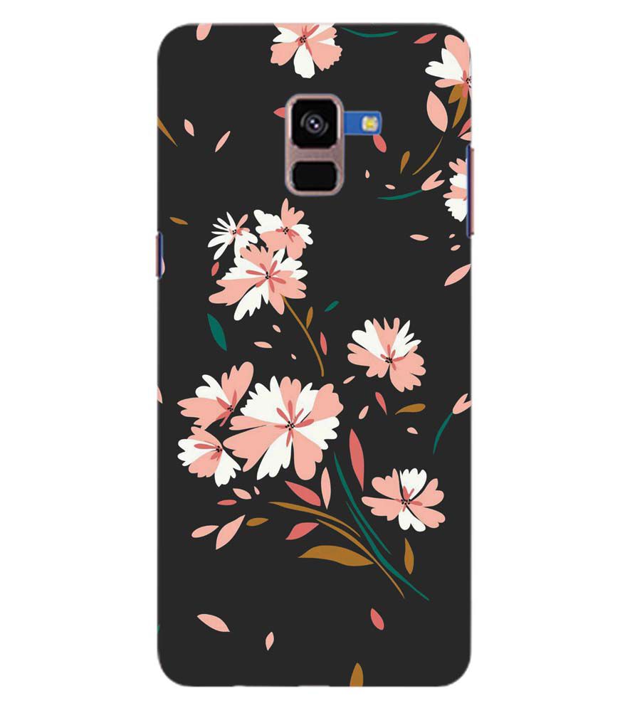 PS1328-Flower Pattern Back Cover for Samsung Galaxy A8 Plus