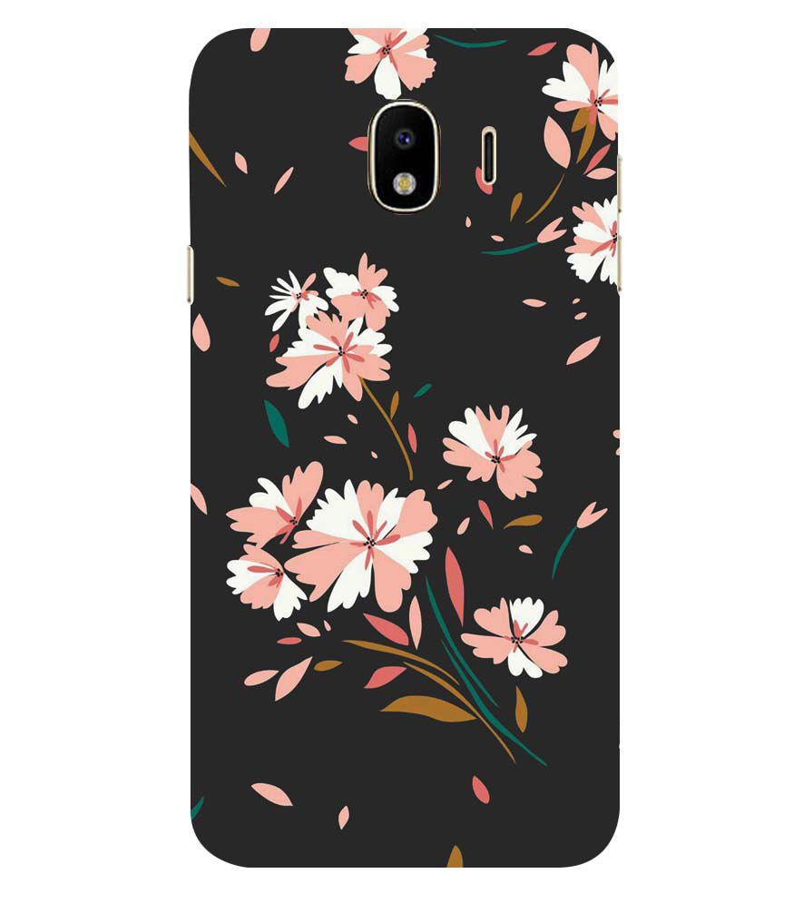 PS1328-Flower Pattern Back Cover for Samsung Galaxy J4 (2018)