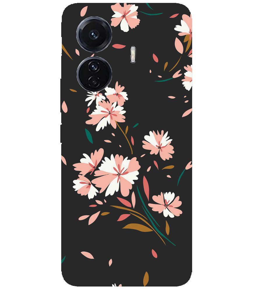 PS1328-Flower Pattern Back Cover for vivo T1 Pro