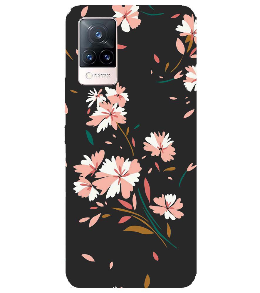 PS1328-Flower Pattern Back Cover for Vivo V21 5G