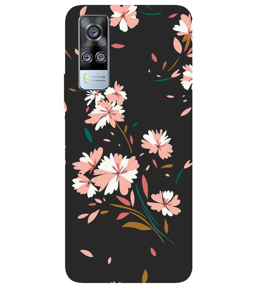 PS1328-Flower Pattern Back Cover for vivo Y51a