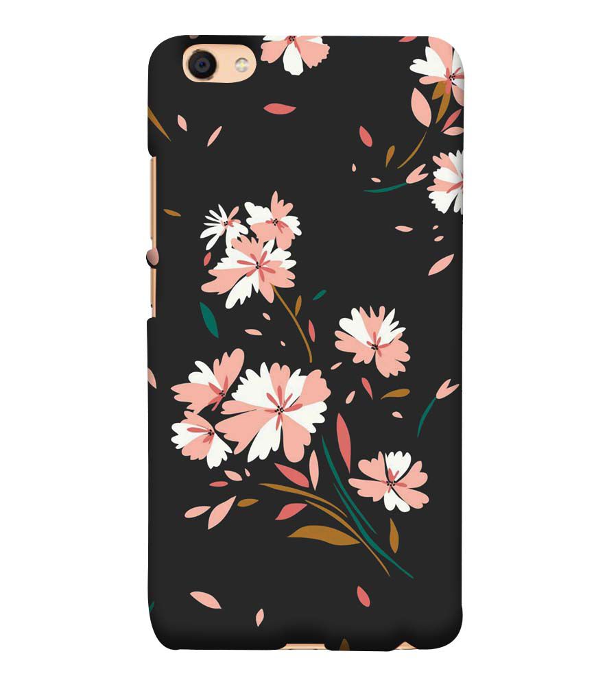 PS1328-Flower Pattern Back Cover for Vivo Y55L