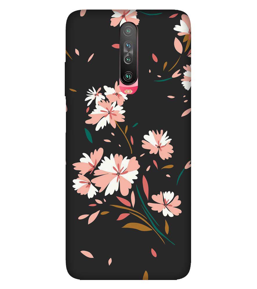 PS1328-Flower Pattern Back Cover for Xiaomi Poco X2