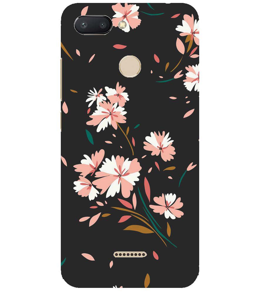 PS1328-Flower Pattern Back Cover for Xiaomi Redmi 6