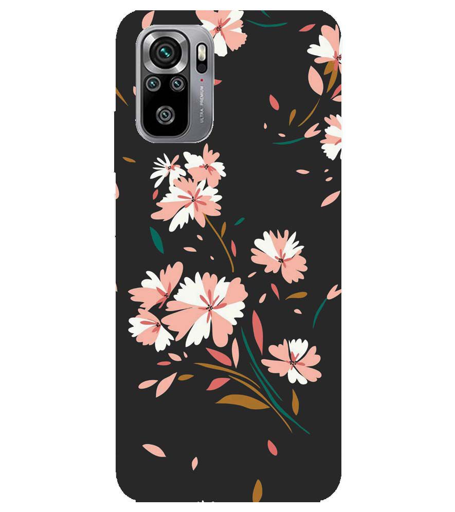 PS1328-Flower Pattern Back Cover for Xiaomi Redmi Note 10