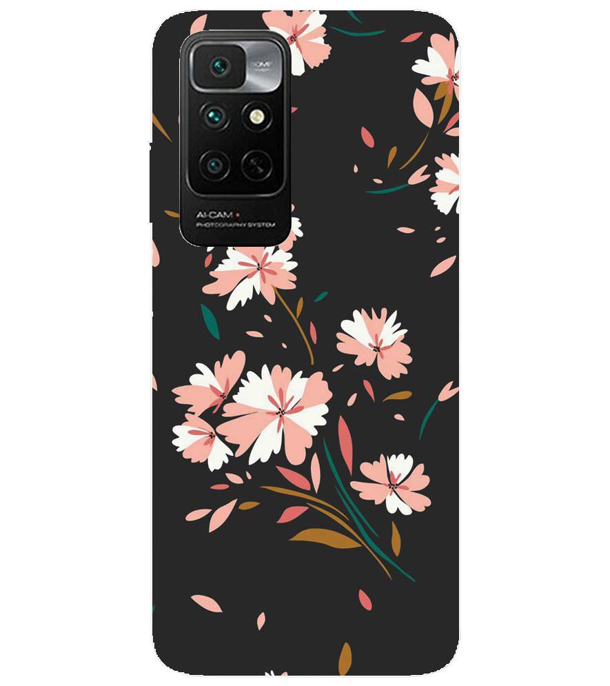 PS1328-Flower Pattern Back Cover for Xiaomi Redmi Note 11 4G