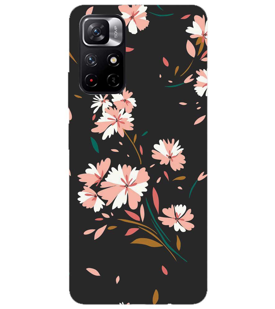 PS1328-Flower Pattern Back Cover for Xiaomi Redmi Note 11T 5G