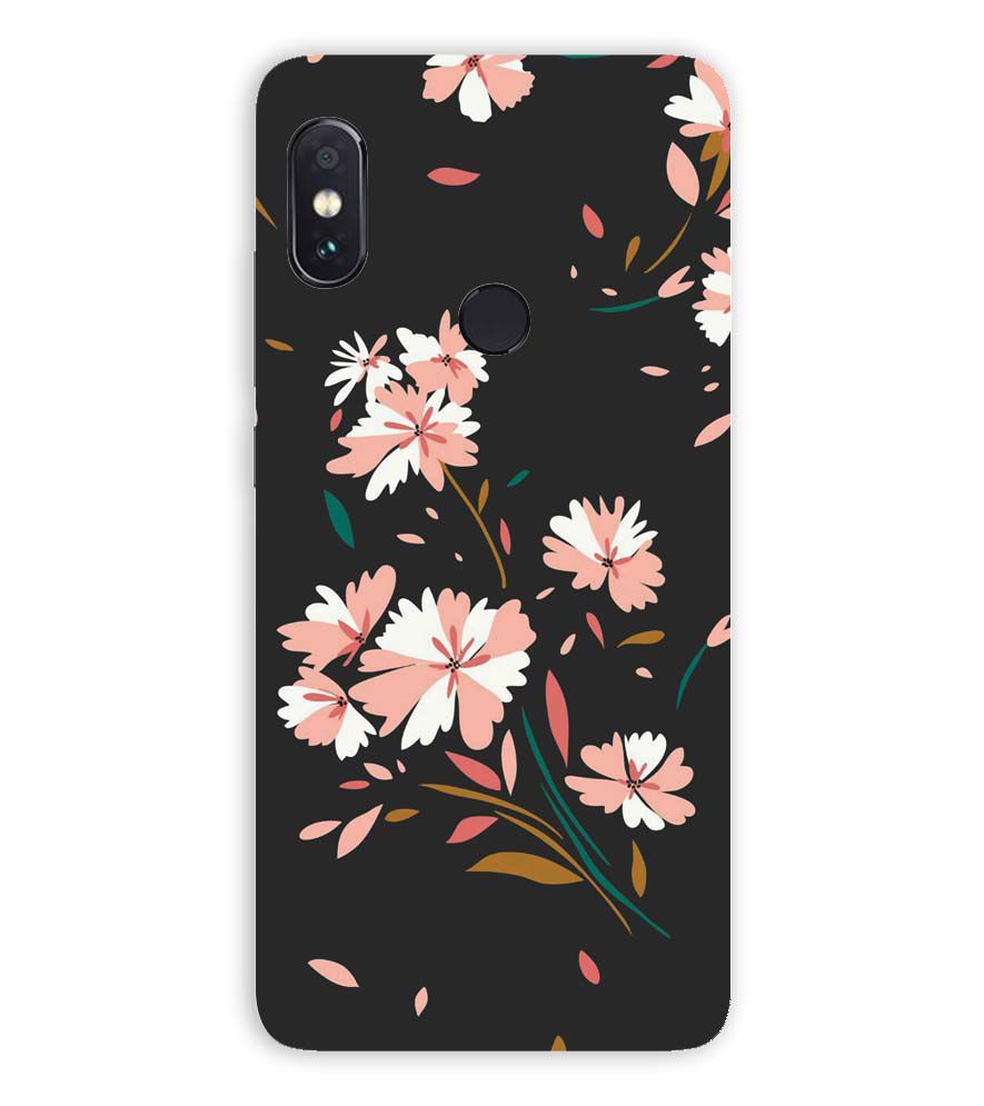 PS1328-Flower Pattern Back Cover for Xiaomi Redmi Note 5 Pro