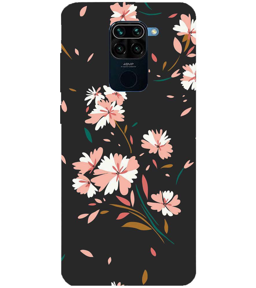 PS1328-Flower Pattern Back Cover for Xiaomi Redmi Note 9