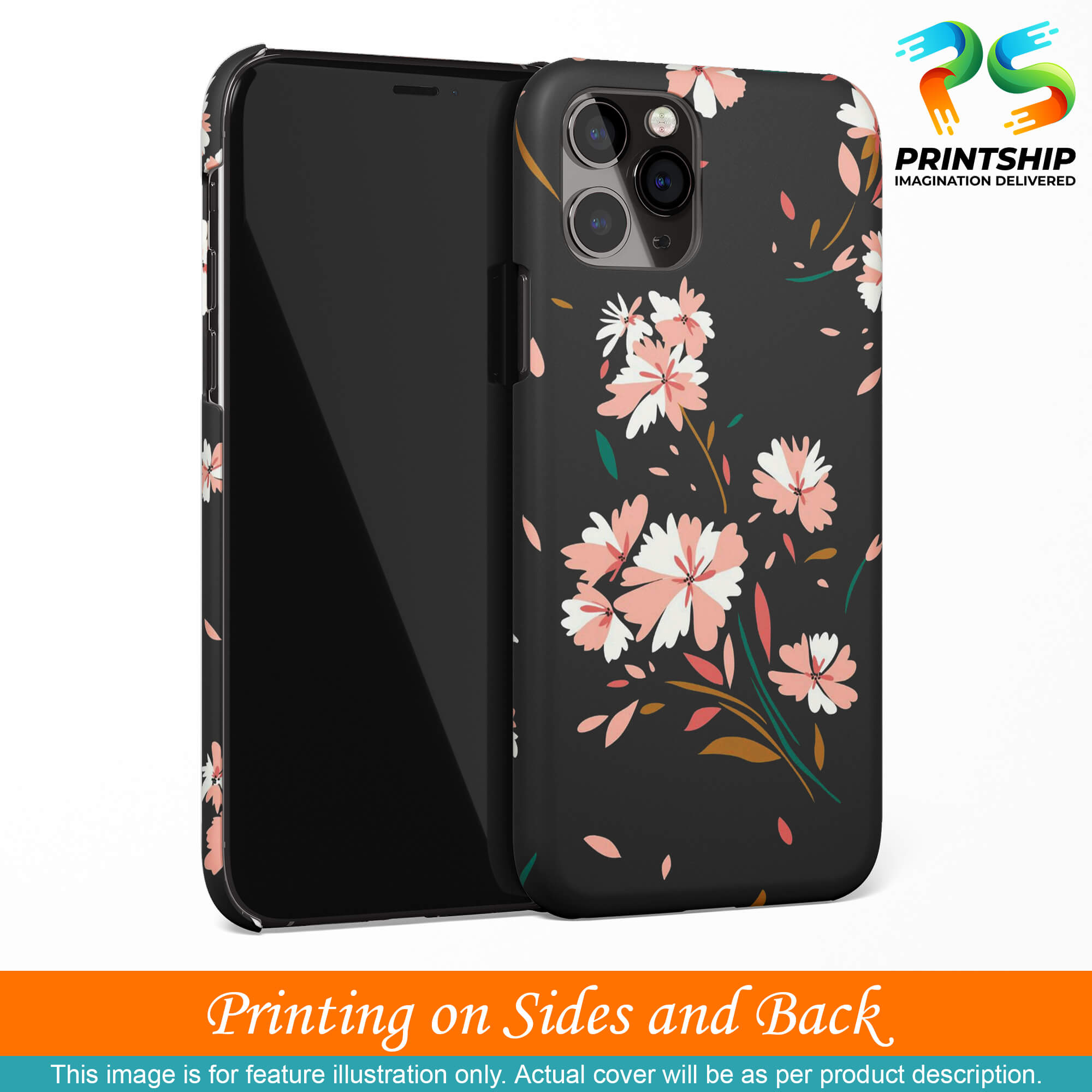 PS1328-Flower Pattern Back Cover for Apple iPhone XR-Image3