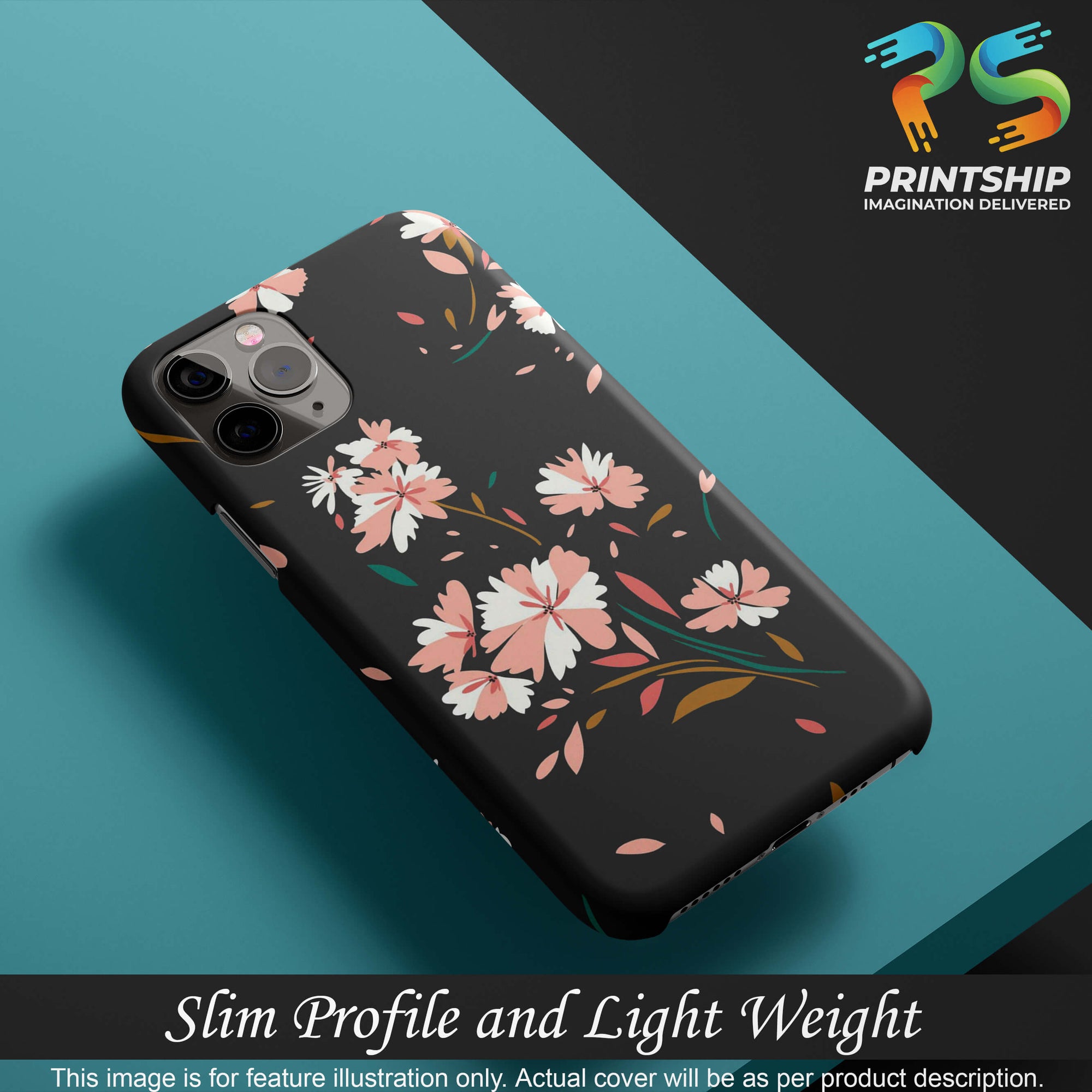 PS1328-Flower Pattern Back Cover for Apple iPhone 11-Image4