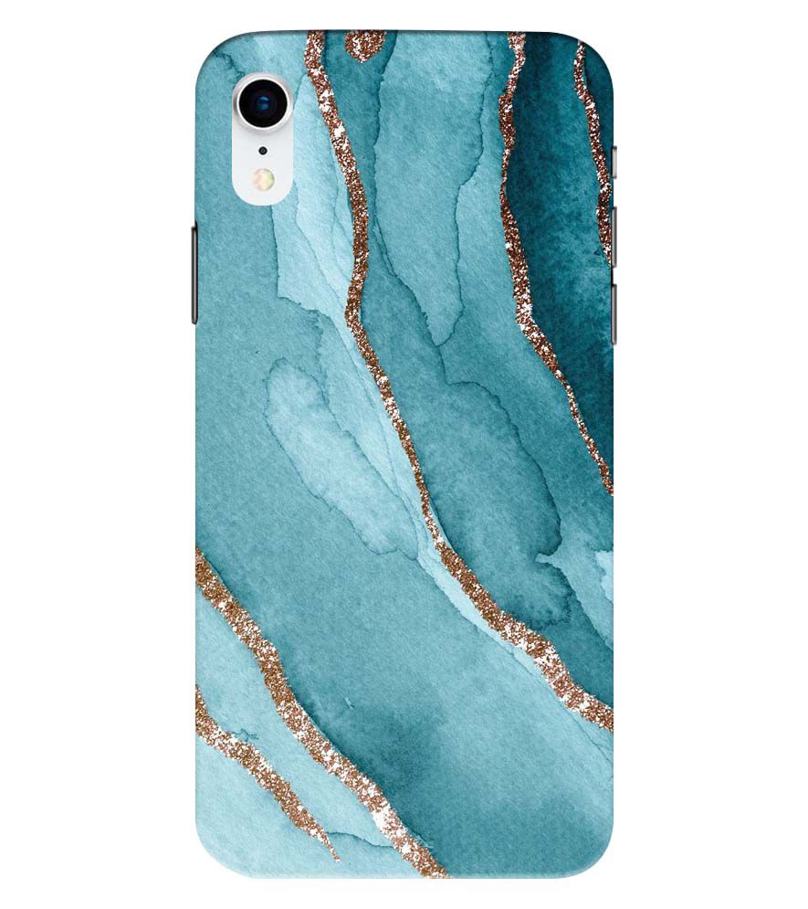 PS1329-Golden Green Marble Back Cover for Apple iPhone XR