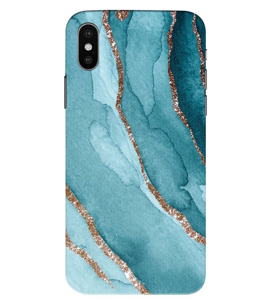 PS1329-Golden Green Marble Back Cover for Apple iPhone XS Max