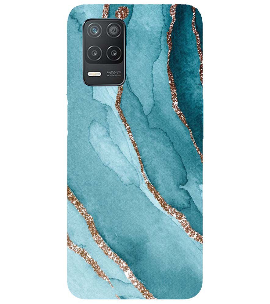 PS1329-Golden Green Marble Back Cover for Realme 8 5G