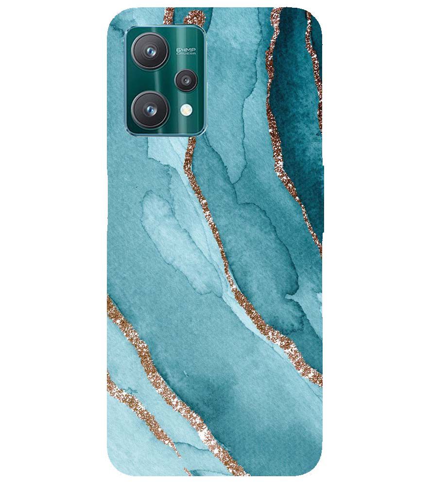 PS1329-Golden Green Marble Back Cover for Realme 9 Pro