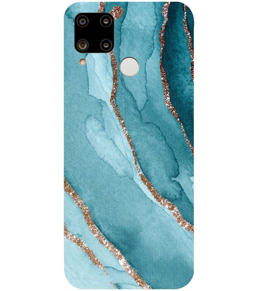 PS1329-Golden Green Marble Back Cover for Realme C15