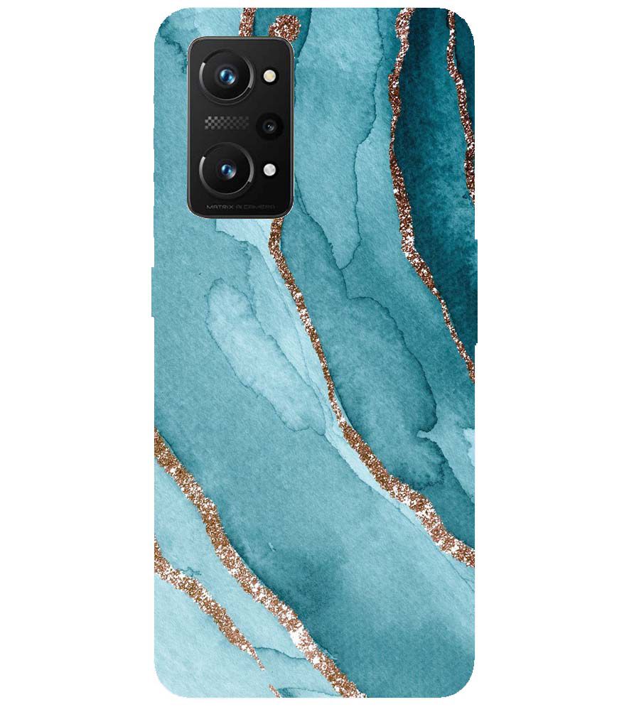 PS1329-Golden Green Marble Back Cover for Realme GT 5G