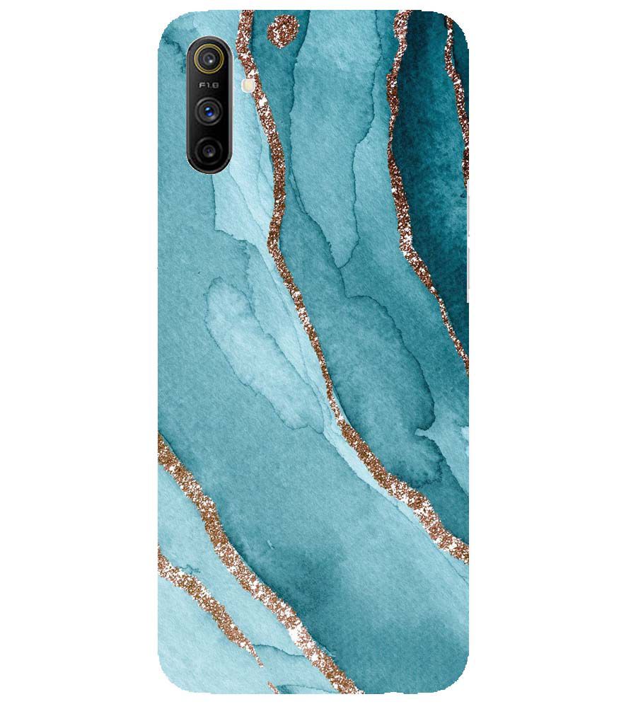 PS1329-Golden Green Marble Back Cover for Realme Narzo 10A