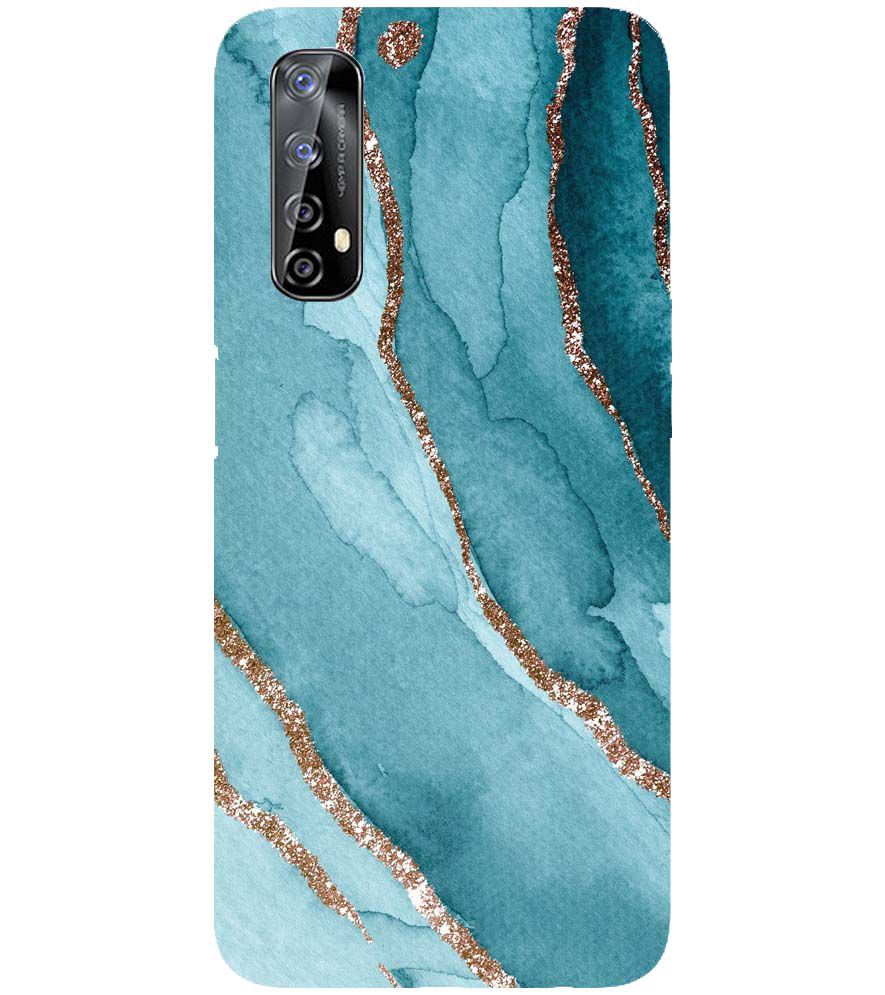 PS1329-Golden Green Marble Back Cover for Realme Narzo 30