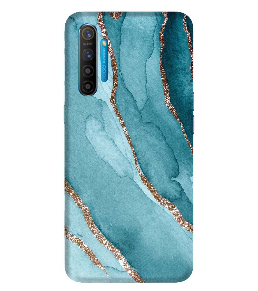 PS1329-Golden Green Marble Back Cover for Realme X2