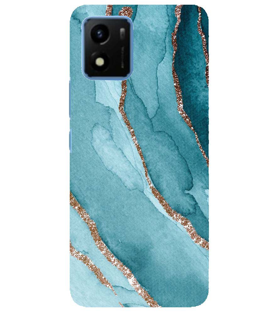 PS1329-Golden Green Marble Back Cover for vivo Y01