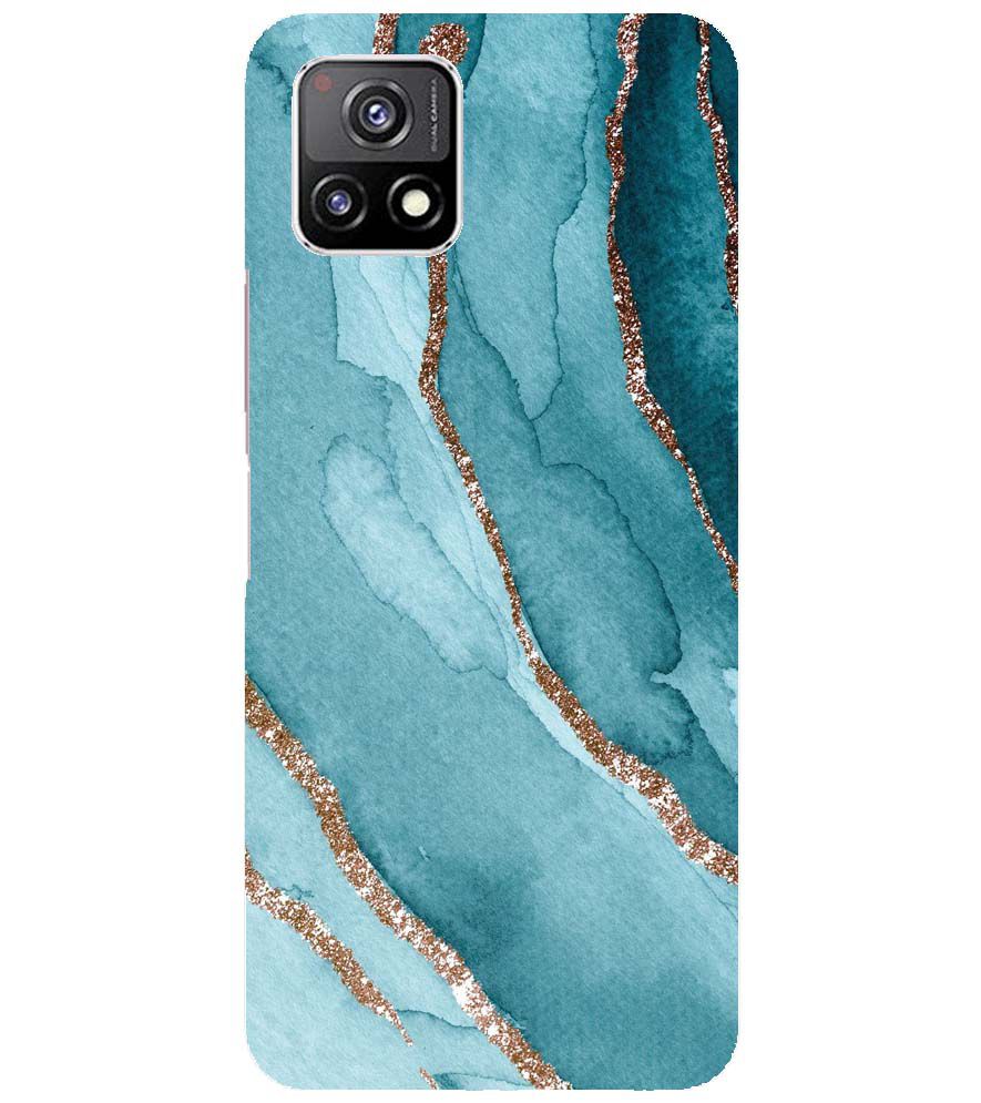 PS1329-Golden Green Marble Back Cover for vivo Y52s