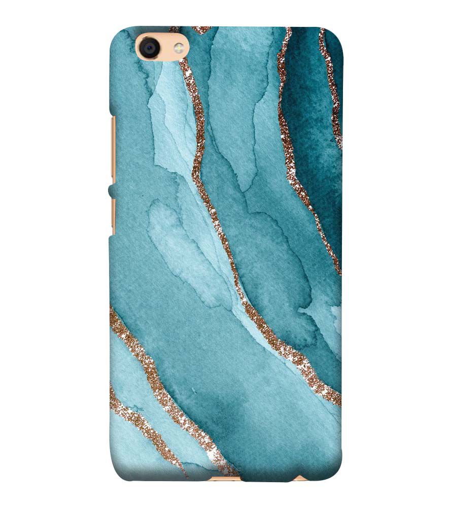 PS1329-Golden Green Marble Back Cover for vivo Y55s