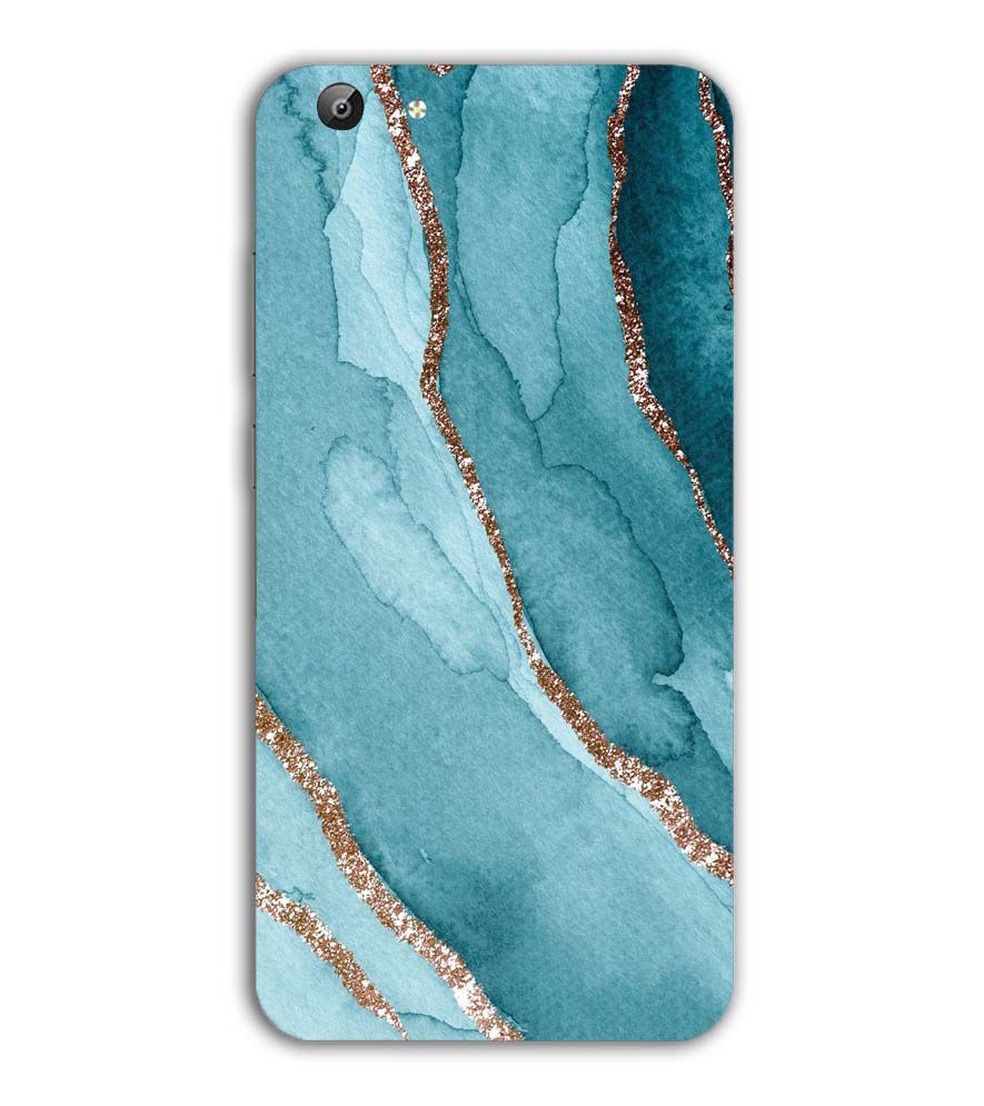 PS1329-Golden Green Marble Back Cover for Vivo Y69