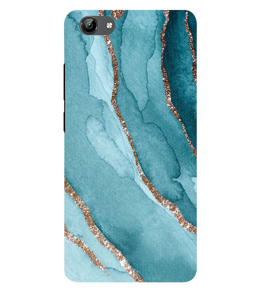 PS1329-Golden Green Marble Back Cover for Vivo Y71