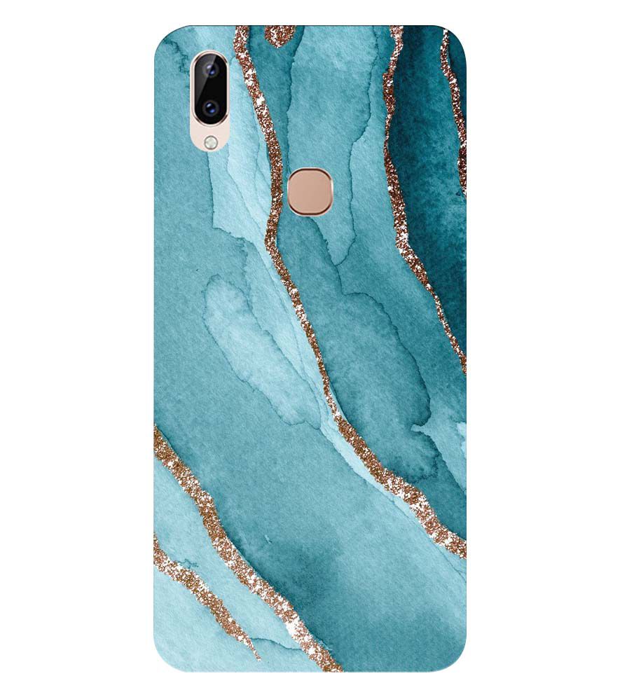 PS1329-Golden Green Marble Back Cover for Vivo Y83 Pro