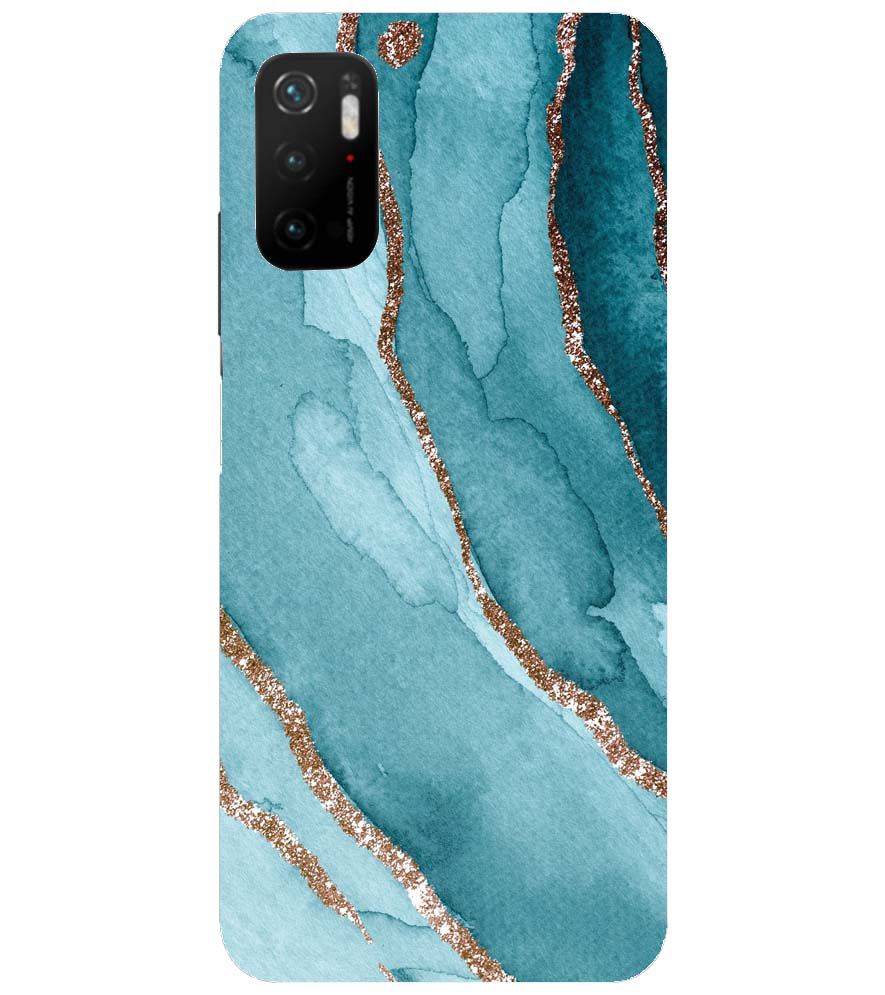 PS1329-Golden Green Marble Back Cover for Xiaomi Poco M3 Pro 5G