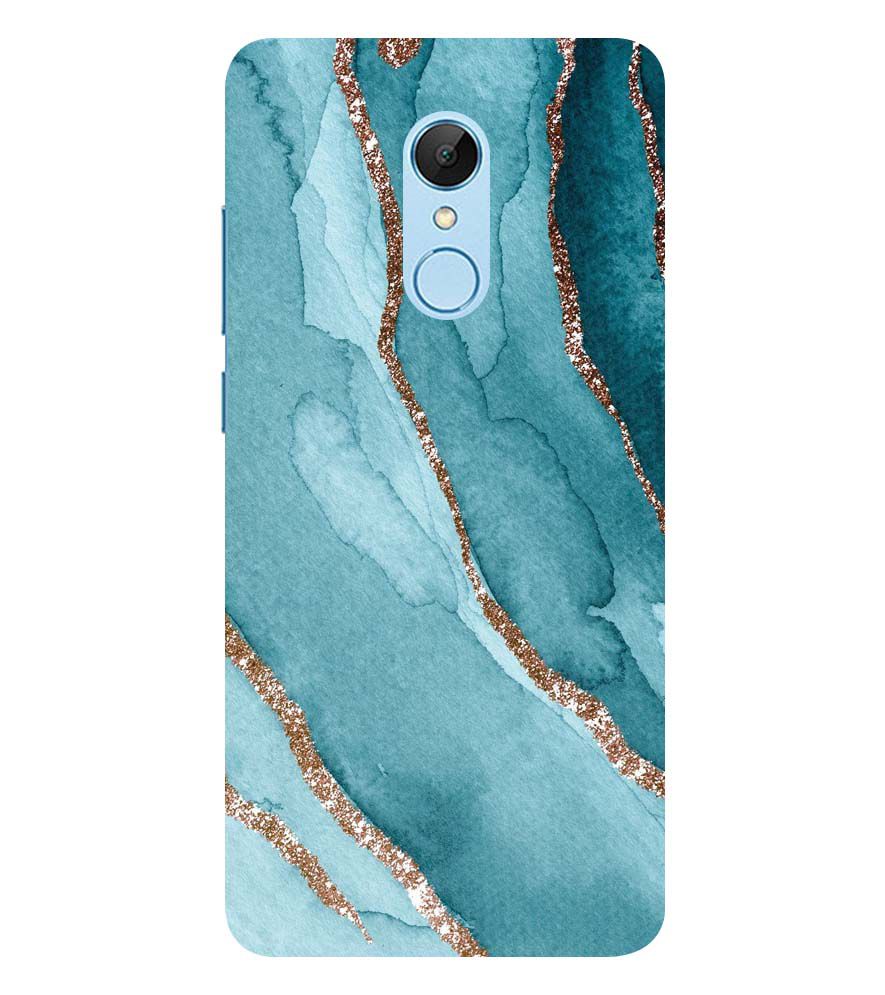 PS1329-Golden Green Marble Back Cover for Xiaomi Redmi 5