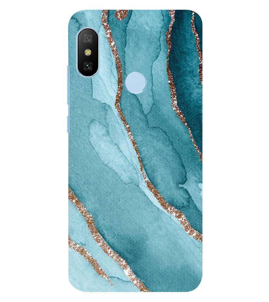 PS1329-Golden Green Marble Back Cover for Xiaomi Redmi A2