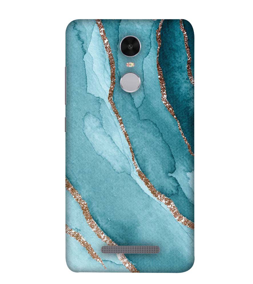 PS1329-Golden Green Marble Back Cover for Xiaomi Redmi Note 4