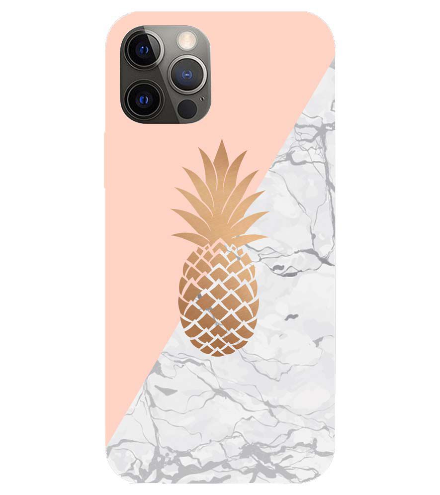 PS1330-Pineapple Marble Back Cover for Apple iPhone 12 Pro