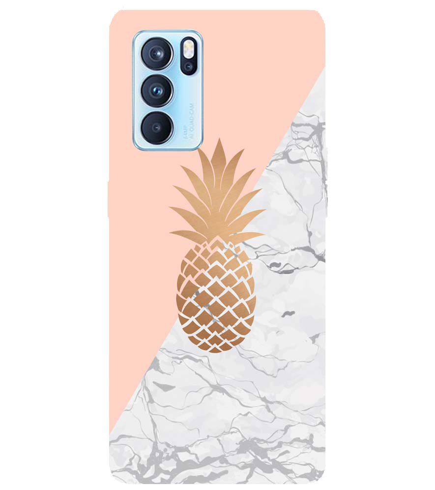 PS1330-Pineapple Marble Back Cover for Oppo Reno6 5G