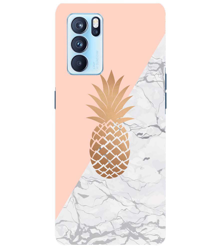 PS1330-Pineapple Marble Back Cover for Oppo Reno6 Pro 5G