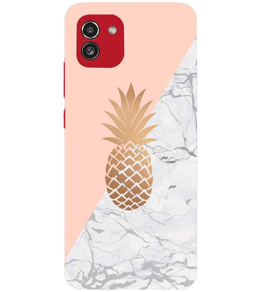 PS1330-Pineapple Marble Back Cover for Samsung Galaxy A03