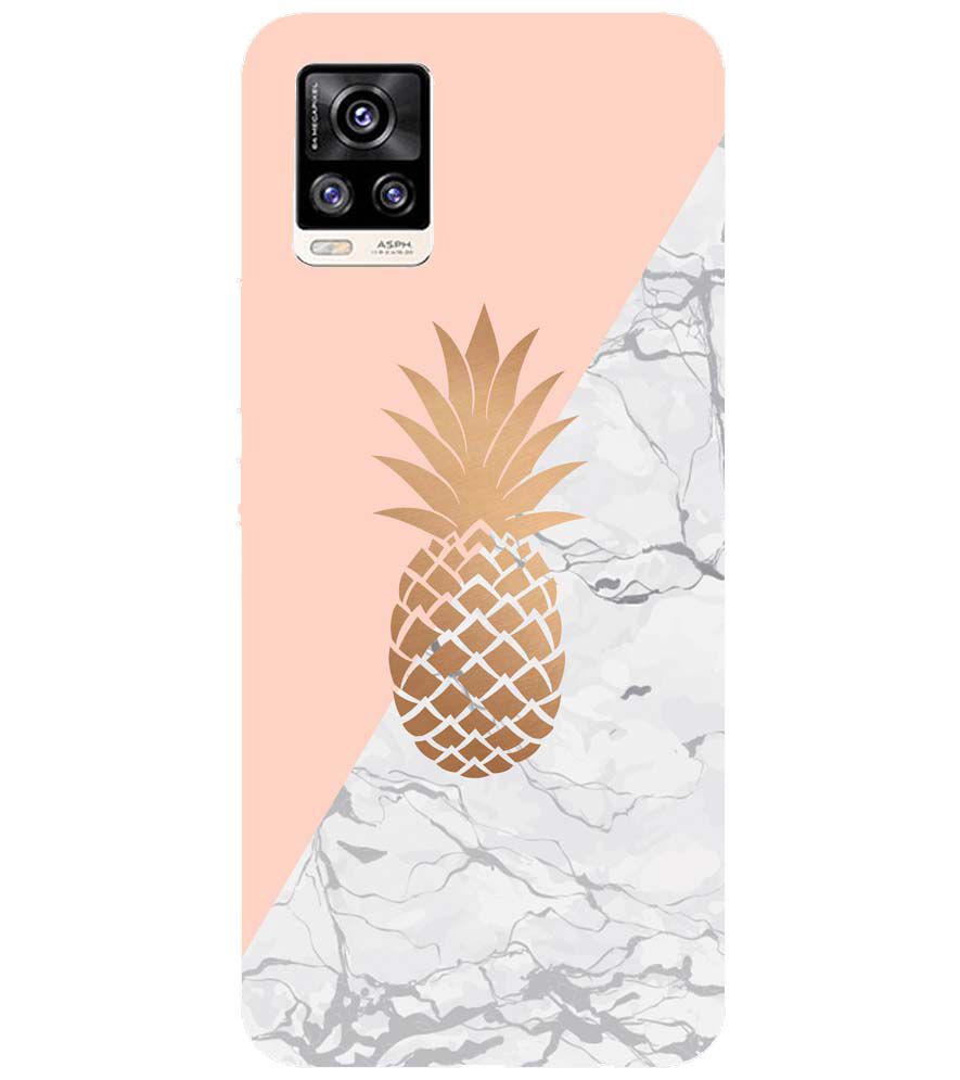 PS1330-Pineapple Marble Back Cover for vivo V20