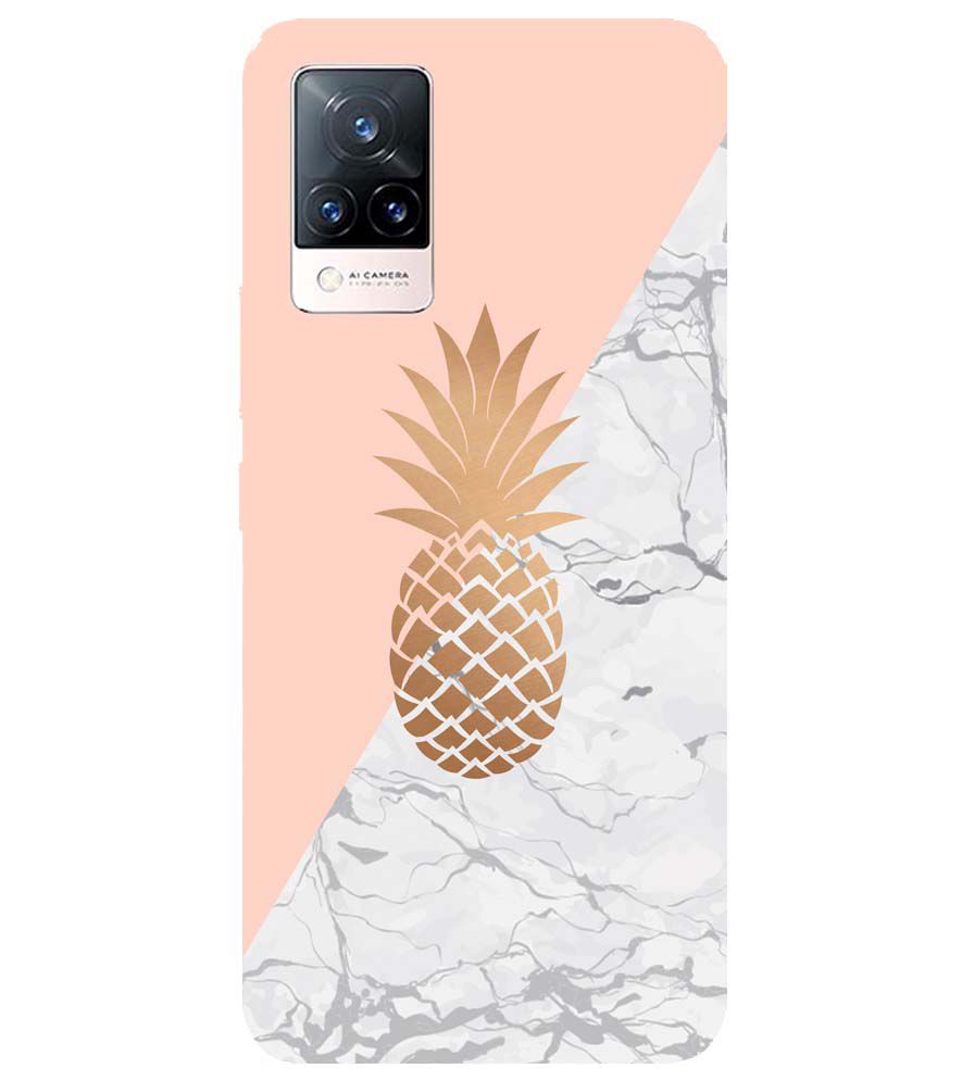 PS1330-Pineapple Marble Back Cover for Vivo V21 5G