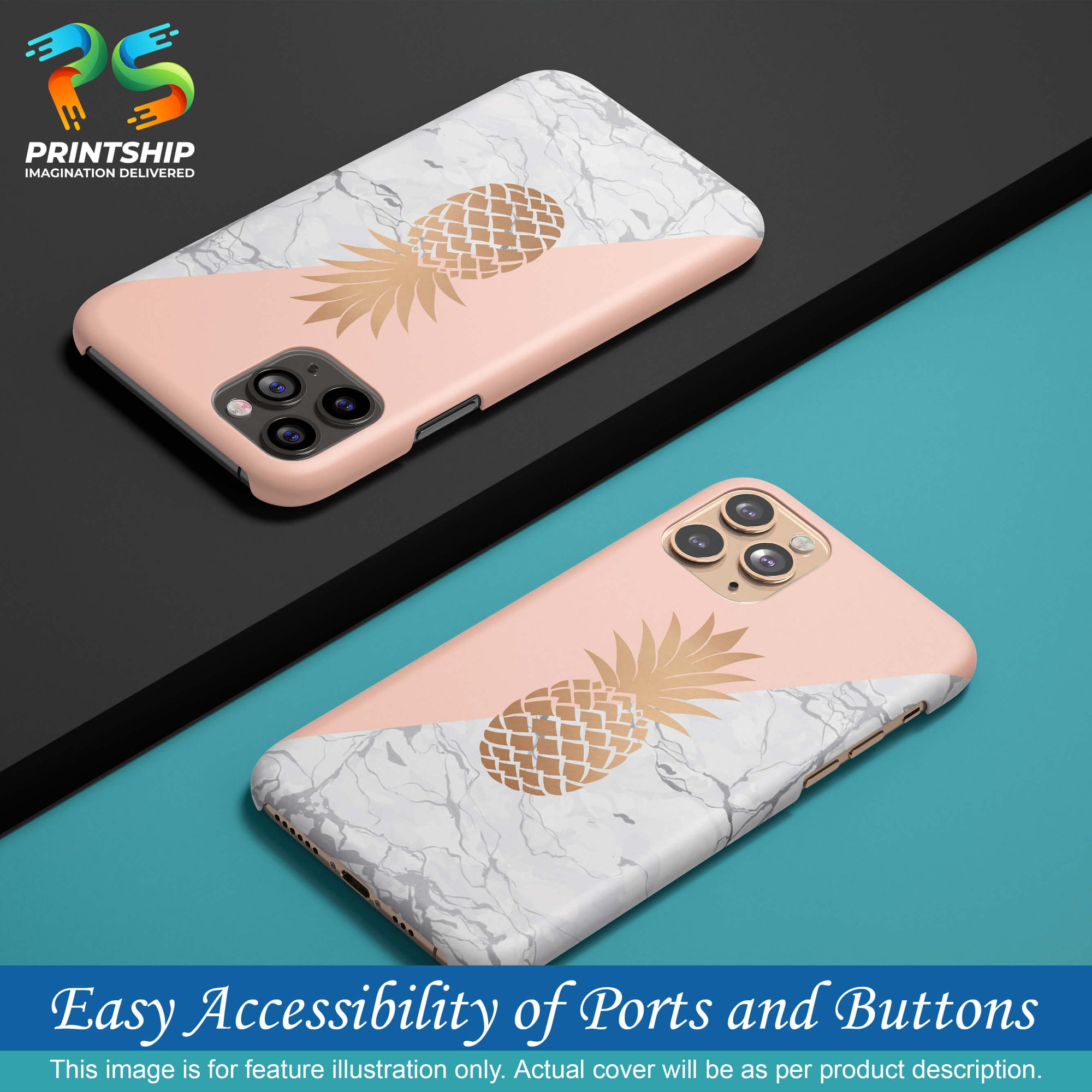 PS1330-Pineapple Marble Back Cover for Xiaomi Redmi Note 10S-Image5