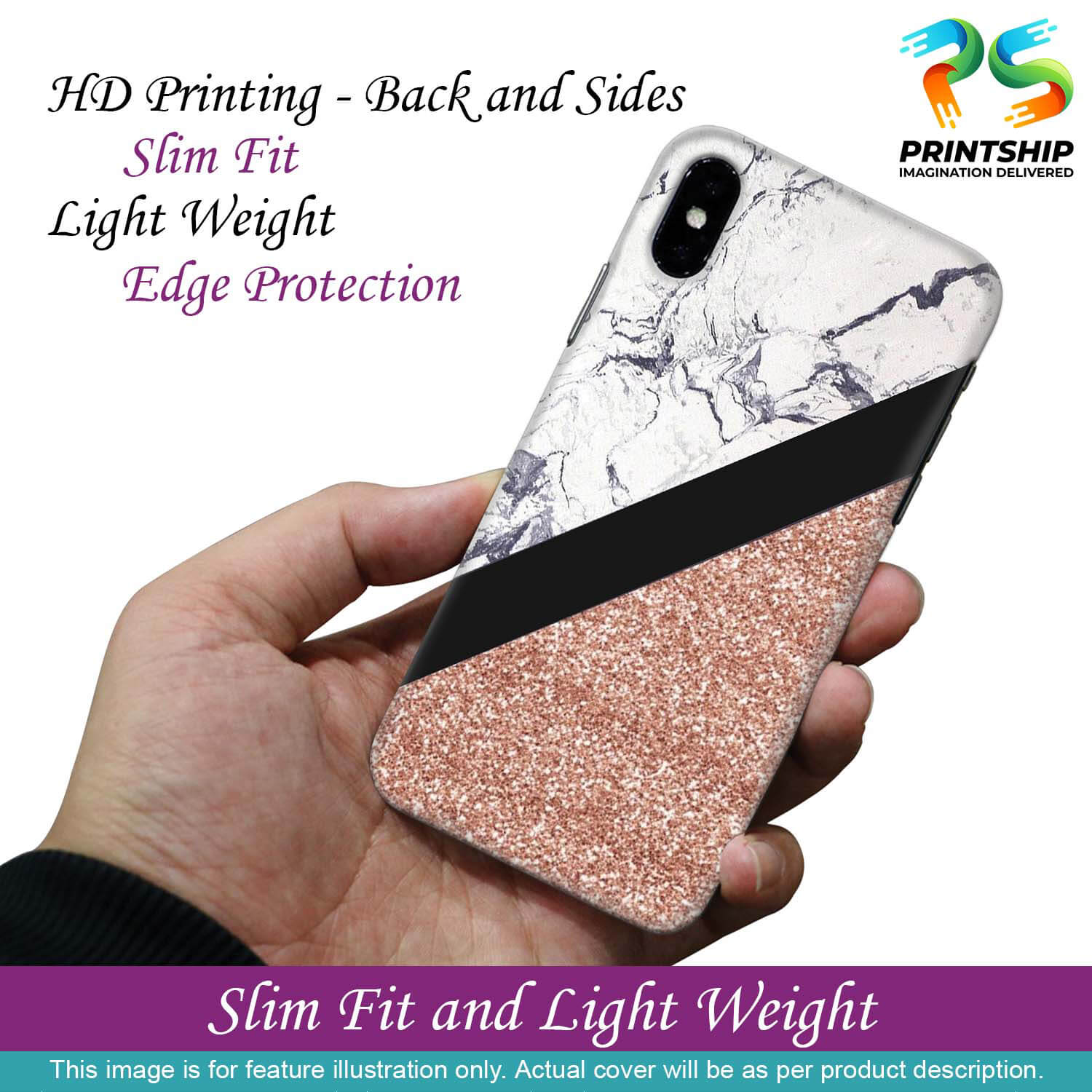 PS1331-Marble and More Back Cover for Xiaomi Redmi Note 5 Pro