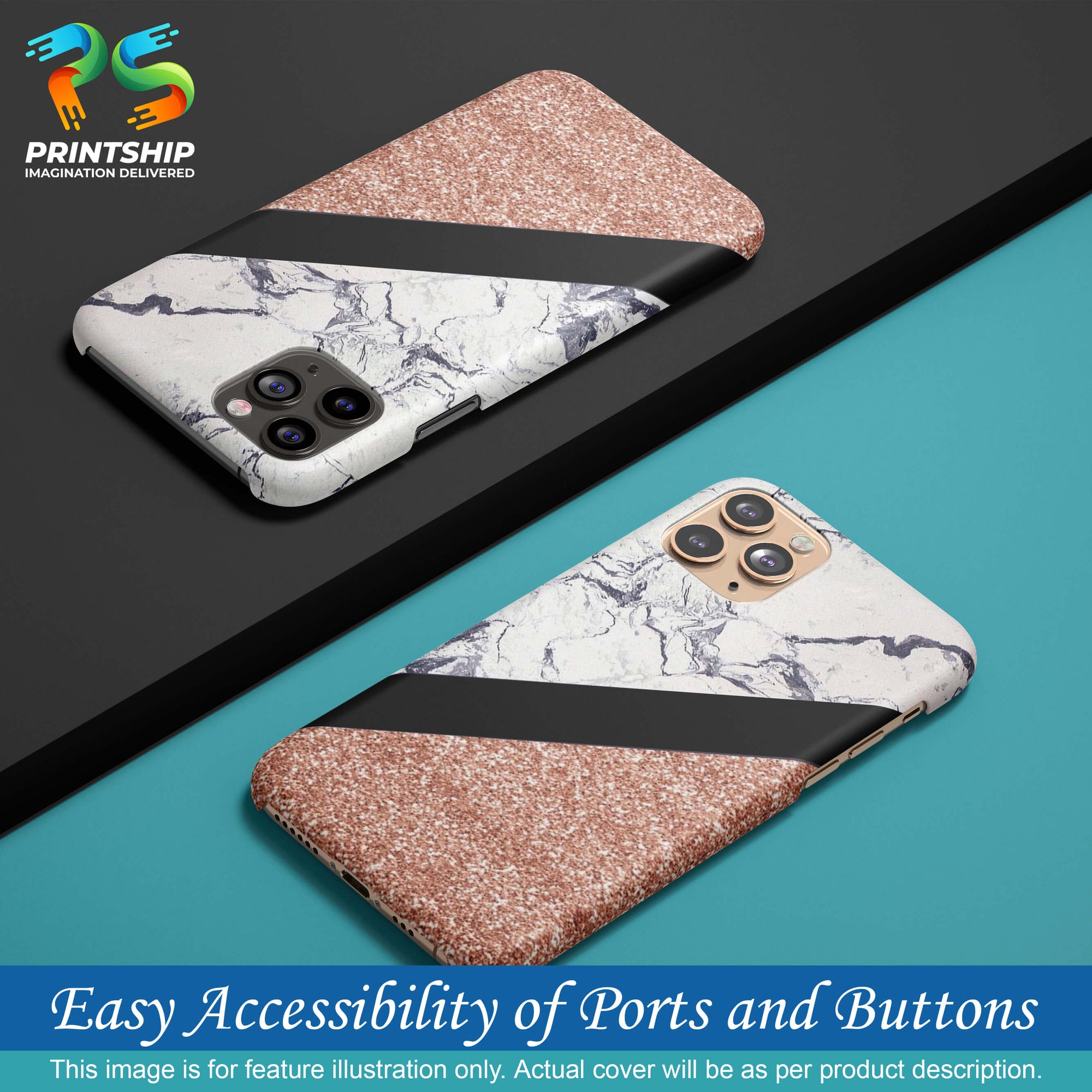 PS1331-Marble and More Back Cover for Xiaomi Redmi Note 9-Image5