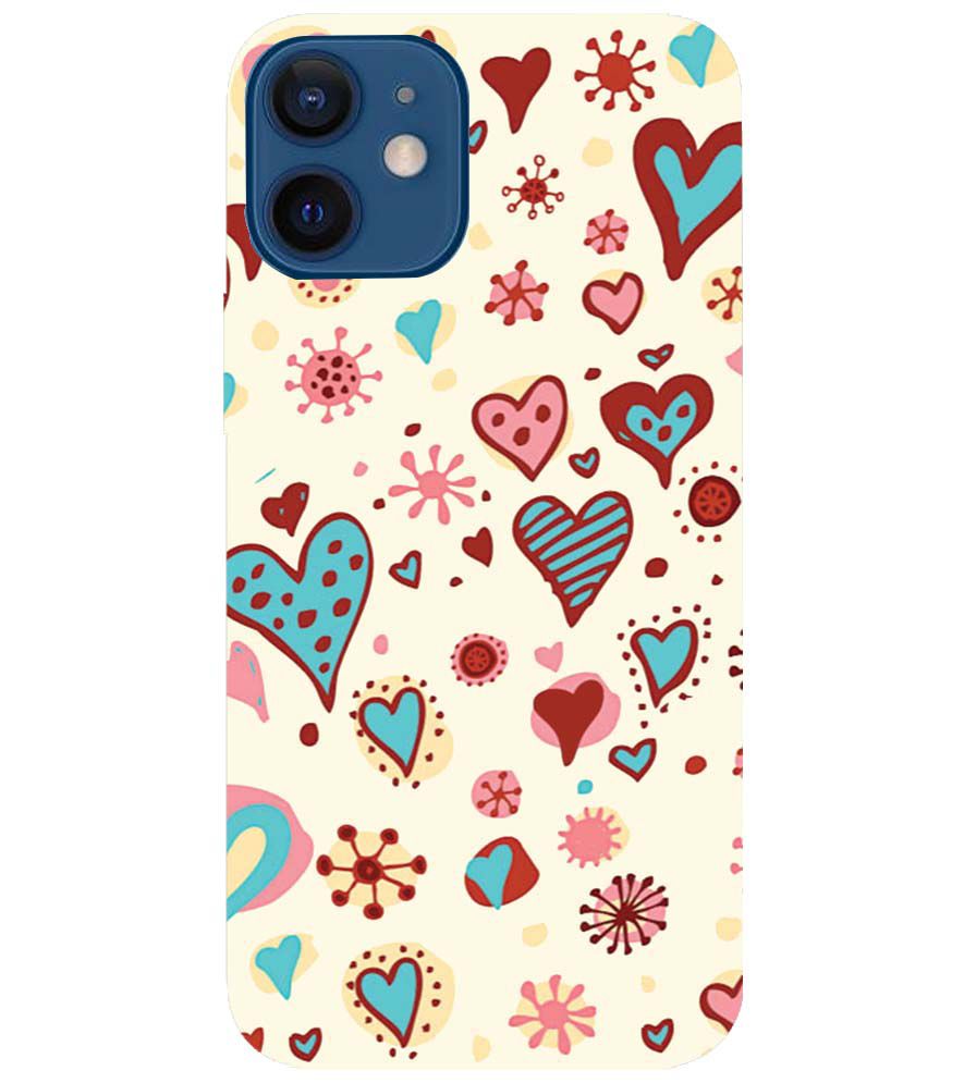 PS1332-Hearts All Around Back Cover for Apple iPhone 12 Mini