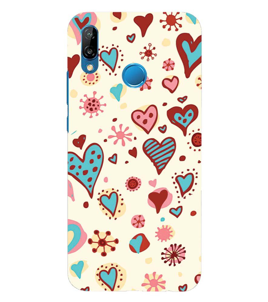 PS1332-Hearts All Around Back Cover for Huawei Nova 3e