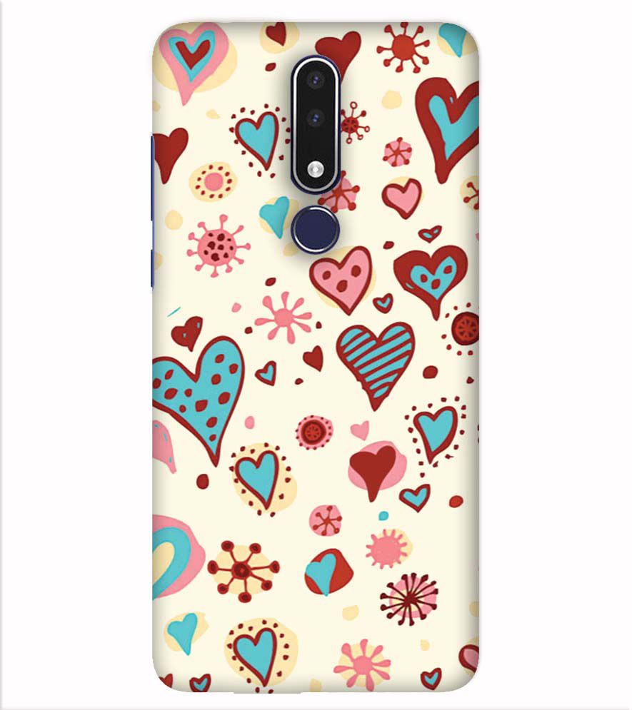 PS1332-Hearts All Around Back Cover for Nokia 7.1