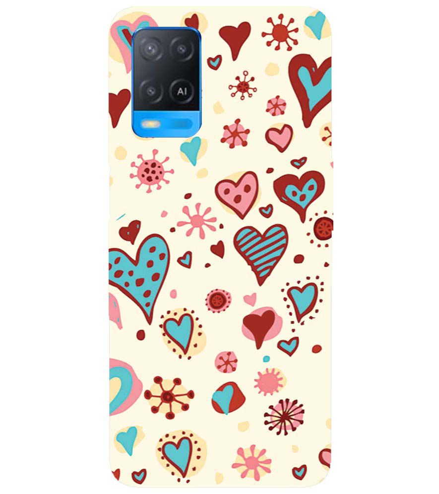 PS1332-Hearts All Around Back Cover for Oppo A54