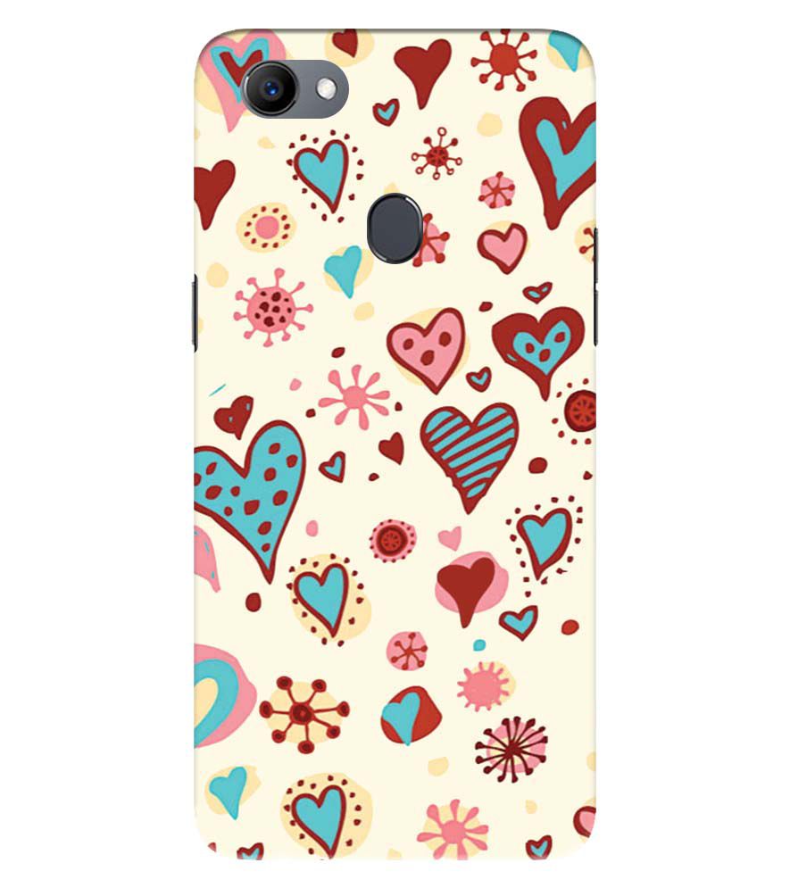 PS1332-Hearts All Around Back Cover for Oppo F5 Plus