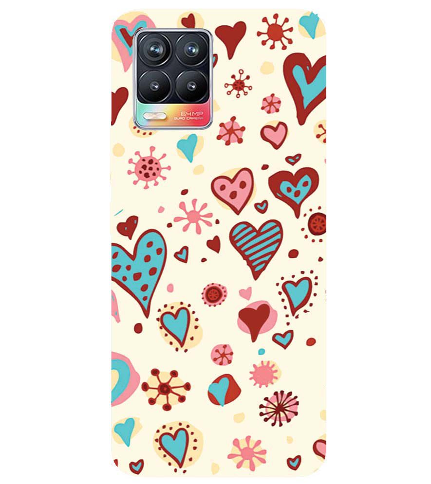 PS1332-Hearts All Around Back Cover for Realme 8